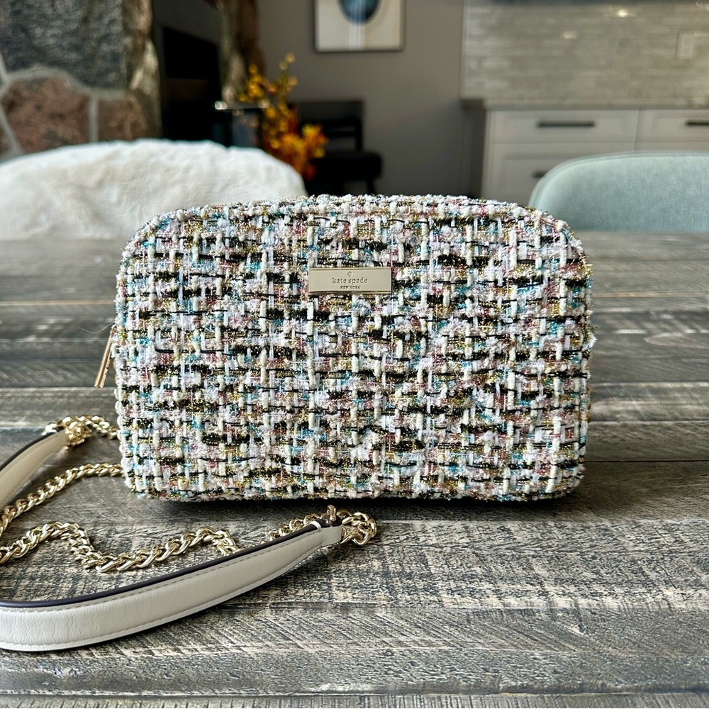 Kate Spade Carey Tinsel Tweed Mini Camera Bag